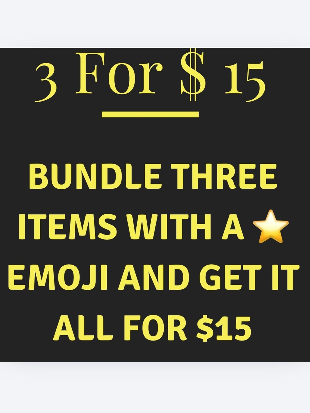 ⭐️⭐️ 3 For $15⭐️⭐️